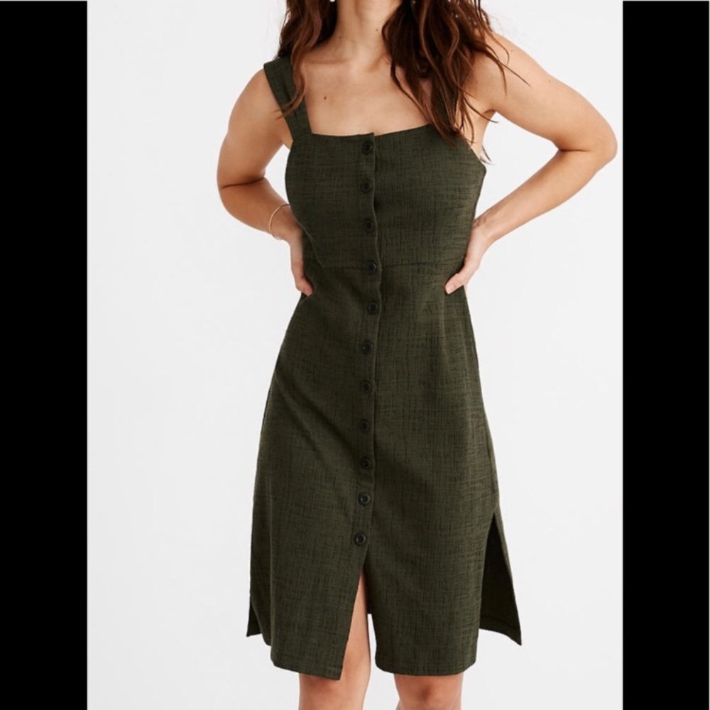 Madewell Texture & Thread Button Front Dress sizeM
